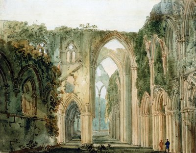 Interieur van Tintern Abbey door Thomas Girtin